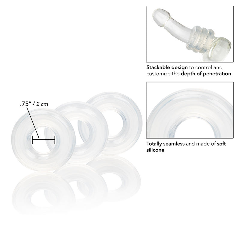 SE1434-80-2 Set of 3 Silicone Stacker Rings