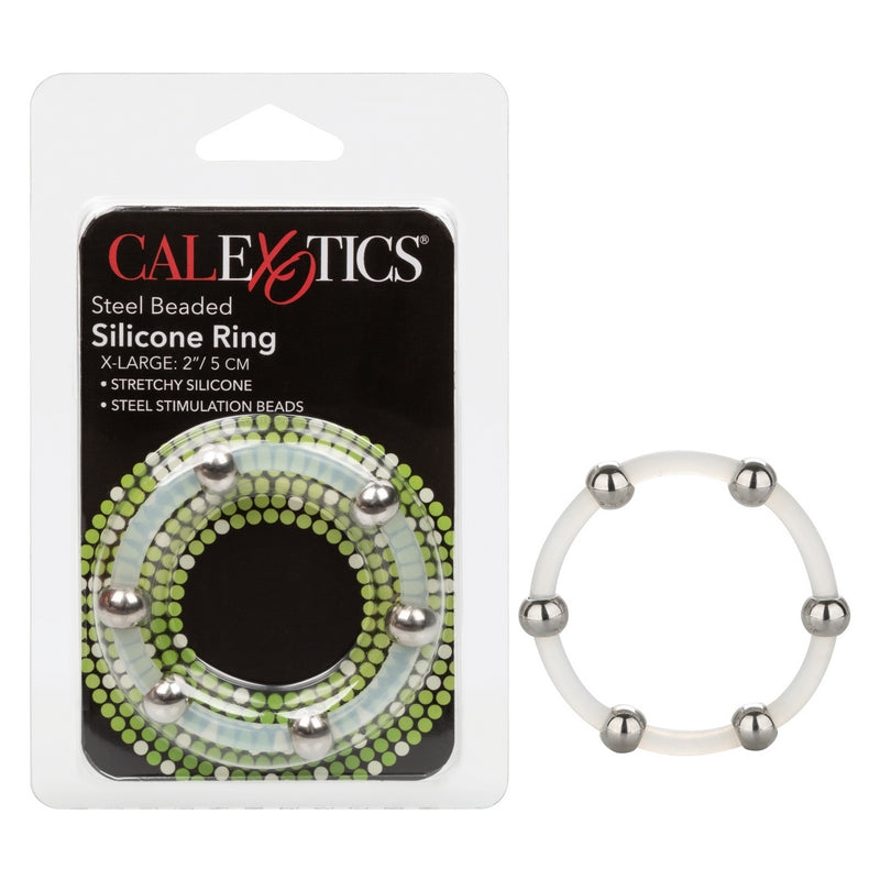 SE1437-20-2 Steel Beaded Silicone Ring X-Large