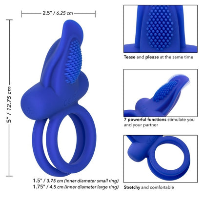 SE1843-15-3 Silicone Rechargeable Dual Pleaser Enhancer