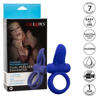 SE1843-15-3 Silicone Rechargeable Dual Pleaser Enhancer