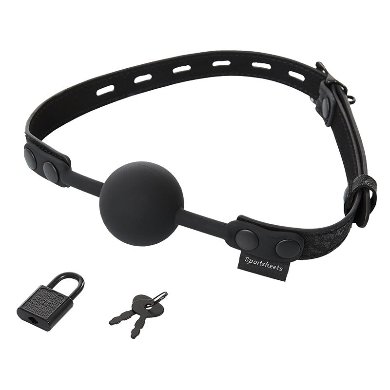 Locking Lace Ball Silicone Gag