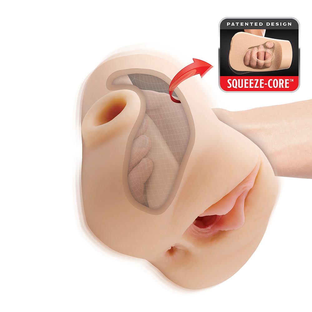 Double Pounder Vibrating Squeeze Stroker