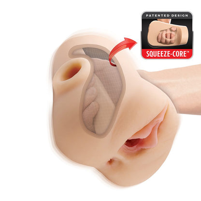 Double Pounder Vibrating Squeeze Stroker
