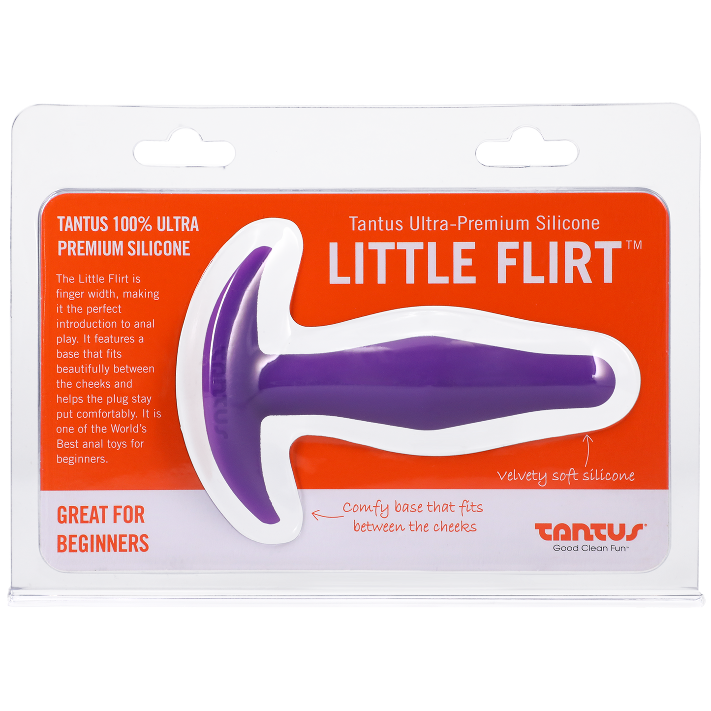 Tantus Silicone Little Flirt Butt Plug Purple Haze