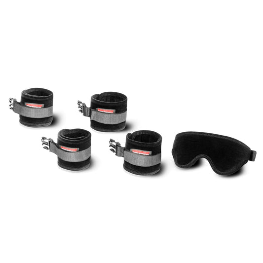 Black Label Seduction Cuff Kit Black Microfiber