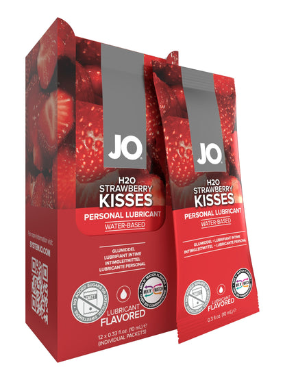 JO H2O Foil Display Box - Strawberry - Lubricant 0.34 floz / 10 mL