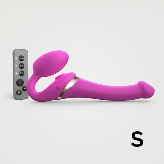 MULTI ORGASM BENDABLE STRAP-ON - S - FUCHSIA