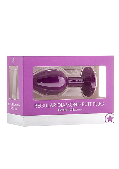 Diamond Butt Plug Regular Purple